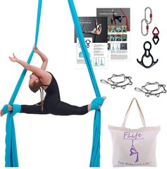 Aerial Silk 10 Yards Kit Durable Aerial Yoga Hammock with Hardware & Guide