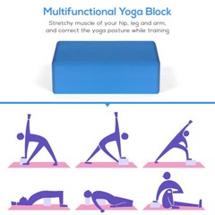 2pcs EVA Yoga Blocks Kit 1pcs Cotton Gym Fitness Yoga Stability Blocks Strap Set