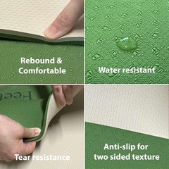 Yoga Mat with Strap – 10mm & 12mm Thick Yoga Mat, Non-Skid Dual Surface Wo