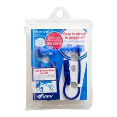 VIEW Swimming Gear Silicone 2-Way Ear Plugs,Blue,VA-1201A-BL