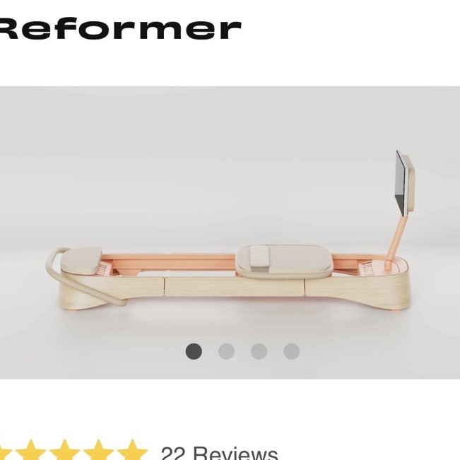 FRAME Frame Pilates Reformer Machine, Adjustable Foot Bar, Pink- original $6000