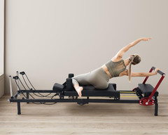 Home Gym Pilates Reformer Machine, Quick-Assembly Foldable Pilates Reformer, up