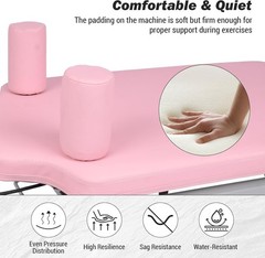 Foldable Pilates Reformer Machine with Wheels, Adjustable Armrests & Headrest