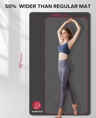 Extra Large Yoga Mat – 72″x48″x6mm (1/4 inch), Non-Slip, Durable, Eco-Friendl…
