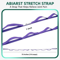 Stretching Strap Yoga Strap for Physical Therapy, Non-Elastic Yoga Straps for…