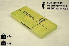 Nail Board for Begginer 10 mm | 0.4″ Olive Color| Engraving Bamboo | Yoga Gift