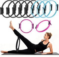 10 Pack Pilates Ring 15 Inch Magic Circle Bulk Set for Yoga and Fitness, Lightwe