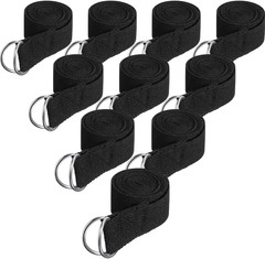 Jerify Yoga Strap for Stretching Bulk 6Ft Exercise Stretch Band with Metal D Rin