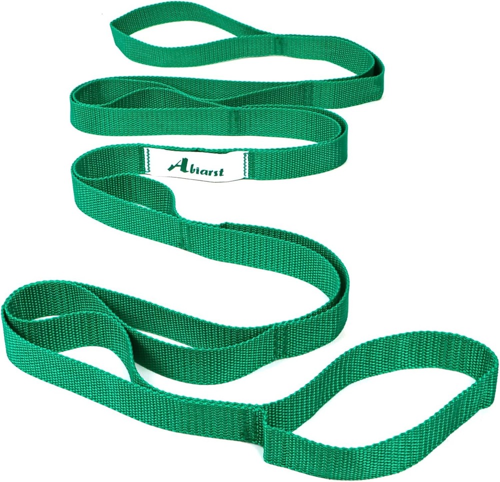Flexibility Exercise Strap 10 Loops Yoga Belt Non Elastic