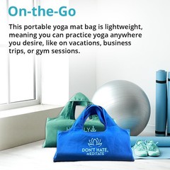 Yoga Bag, Balance, Exercise tote, large mat carrier with shoulder strap and i…