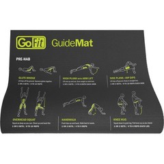 GoFit Black 7 mm Double-Thick Guide Mat with Printed Exercises