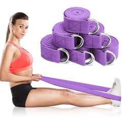 24 Pcs Yoga Strap Stretching Pilates Exercise Adjustable Straps 6 ft Non Elas…