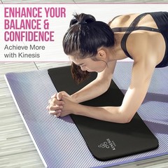 Kinesis Yoga Knee Pad Cushion – 0.6 inch (15mm) Thick 15mm Thickness, Black