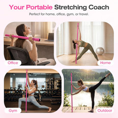 58 Inch Adjustable Yoga Stick for Stretching & Posture Correction