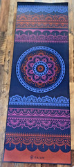 Yoga Gaiam Reversible Moroccan Garden Mat – Black Bag – Yoga DVD and Book Bundle