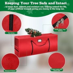 Christmas Tree Storage Bag 7.5 FT – Large Christmas Tree Storage, Heavy Black