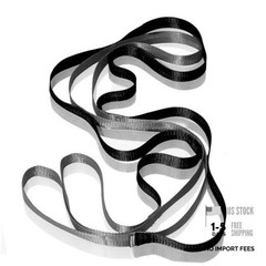 Stretching Strap with 10 Loops – Non-Elastic Yoga Strap for Physical Black