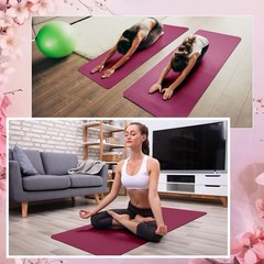 Timgle 12 Pack Yoga Mat Bulk, 4mm Thick Extra Long Sports Mat Anti Slip Tear
