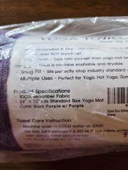 Sumi Eco Extra Thick Yoga Mat Towel Super Absorbent Grip Microfiber 24×72 Purple