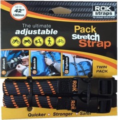 Adjustable Cargo Straps 12-42 inches Black and Orange Pack of 2 for Bicycle
