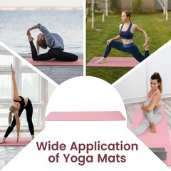 Fitvids 1/2″ Thick High Density Exercise Yoga Mat, Carrying Strap, Pink (Used)