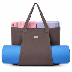 Yoga Mat Bag for , Pure Cotton Canvas Yoga Tote with Wet/Dry Pocket, Bottle H…