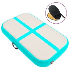 Gymnastics Mat with Pump Blowable 60x100x15 cm PVC Green