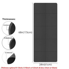 Foldable Yoga Mat EVA Non Slip Travel Exercise Fitness Pad 68×24 in 3mm 4mm 6mm