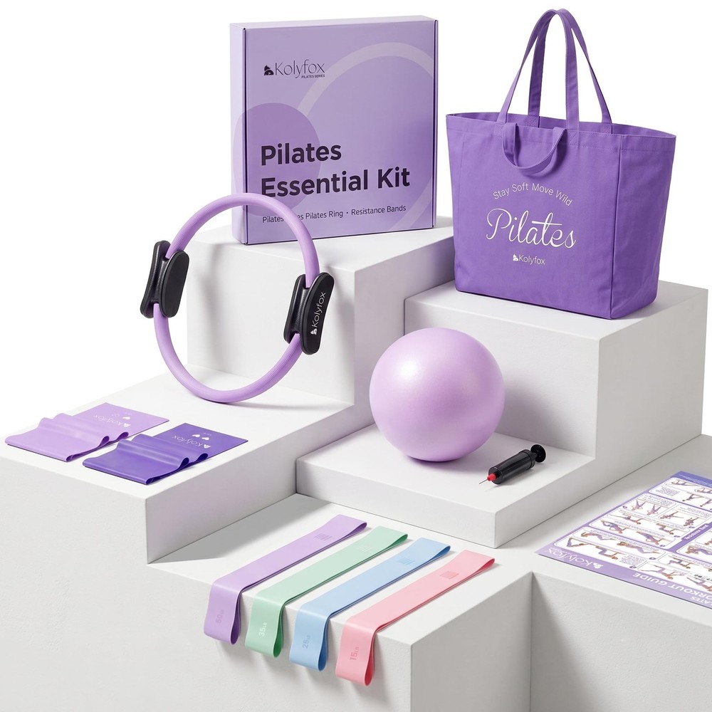 Pilates Kit – 15″ Pilates Ring Set for Women Home Workouts, Pilates/Yoga Equi…