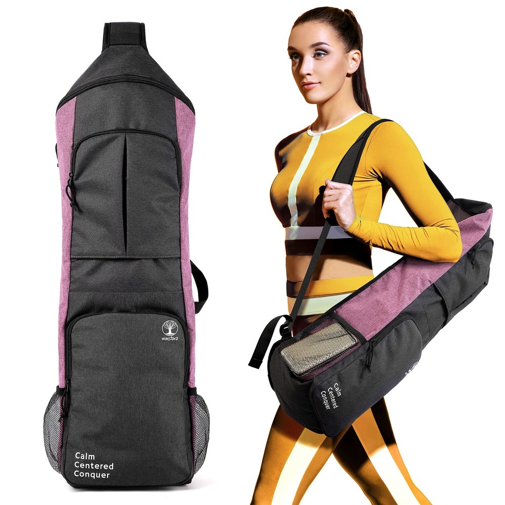 Yoga Mat Bag Carrier & Yoga Mat Backpack – Stay Organized On-the-Go! Large Po…