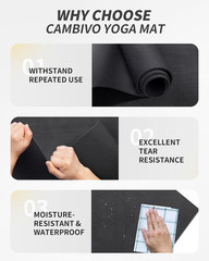 CAMBIVO Yoga Mat for Women and Men, Extra Long and Wide Exercise Mat(72″X48″/84″