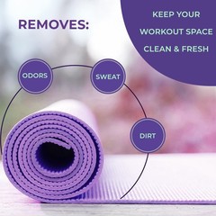 SwaytAway Travel Yoga Mat Cleaner Spray & Towel Kit, 4oz – Non Slip, No Rinse…