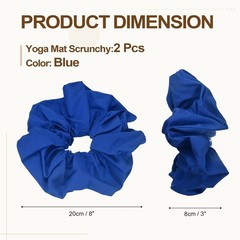 Yoga Mat Scrunchy, Yoga Mat Strap Band 2 Pcs & Cotton & Blue