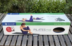 GAIAM Pilates Mat with Bonus DVD – Textured Black Foam