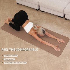 Foldable Yoga Mat 10mm Extra Thick Non Slip Exercise Mat 75″x26″ Portable