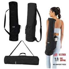Yoga Mat Bag – Crossbody Gym Bag for Women & Men, Waterproof 29.5 Inch Black