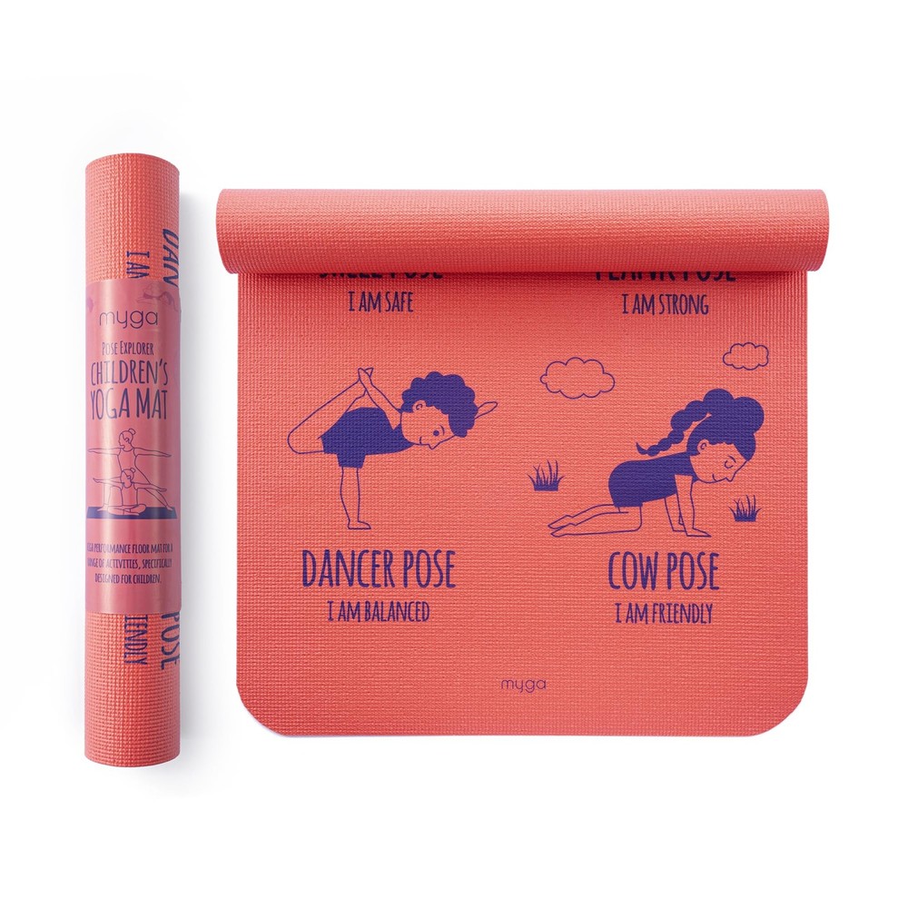 Silk Print Kids Yoga Mat Non-Slip Yoga Mat for Childrens Exercise, Fitness, Y…