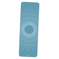 Solana Yoga Mat 1″ & 1/2″ Thick w/Nylon Strap for Men & Women – Blue Mist 1″