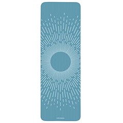 Solana Yoga Mat 1″ & 1/2″ Thick w/Nylon Strap for Men & Women – Blue Mist 1″
