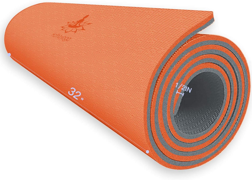 Extra Thick TPE Yoga Mat – 72″X 32″ Thickness 1/2 Inch -Eco Friendly SGS Certifi