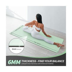 CAMBIVO Yoga Mat for Women Men Kids, 1/3 & 1/4 & 2/5 Inch Extra Thi… Fast Ship