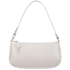 Shoulder Bags for Women, Retro Classic Tote HandBag Crocodile Pattern 1 White