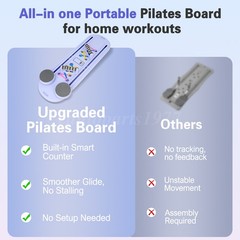 Pilates Board – Pilates Reformer Set, Multi-Purpose Foldable Pilates Reform
