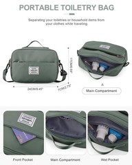 Gym Bag for Women Men, Sport Duffel Bag with Toiletry Bag & Shoe Compartment,…