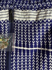 Jean-Louis Sherrer Pull String Yoga Mat Zip Bag Designer Natural Knit Blue White