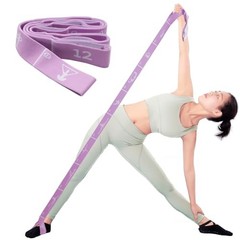 12 Loops Extra Long Yoga Stretching Band for Adults and Tall People, Purple
