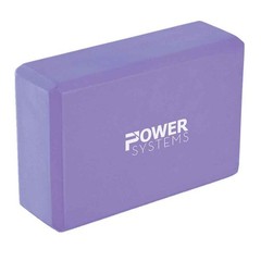 Power Systems Lightweight Yoga Block – 9x6x3 Navy Exercise Block for Stretching