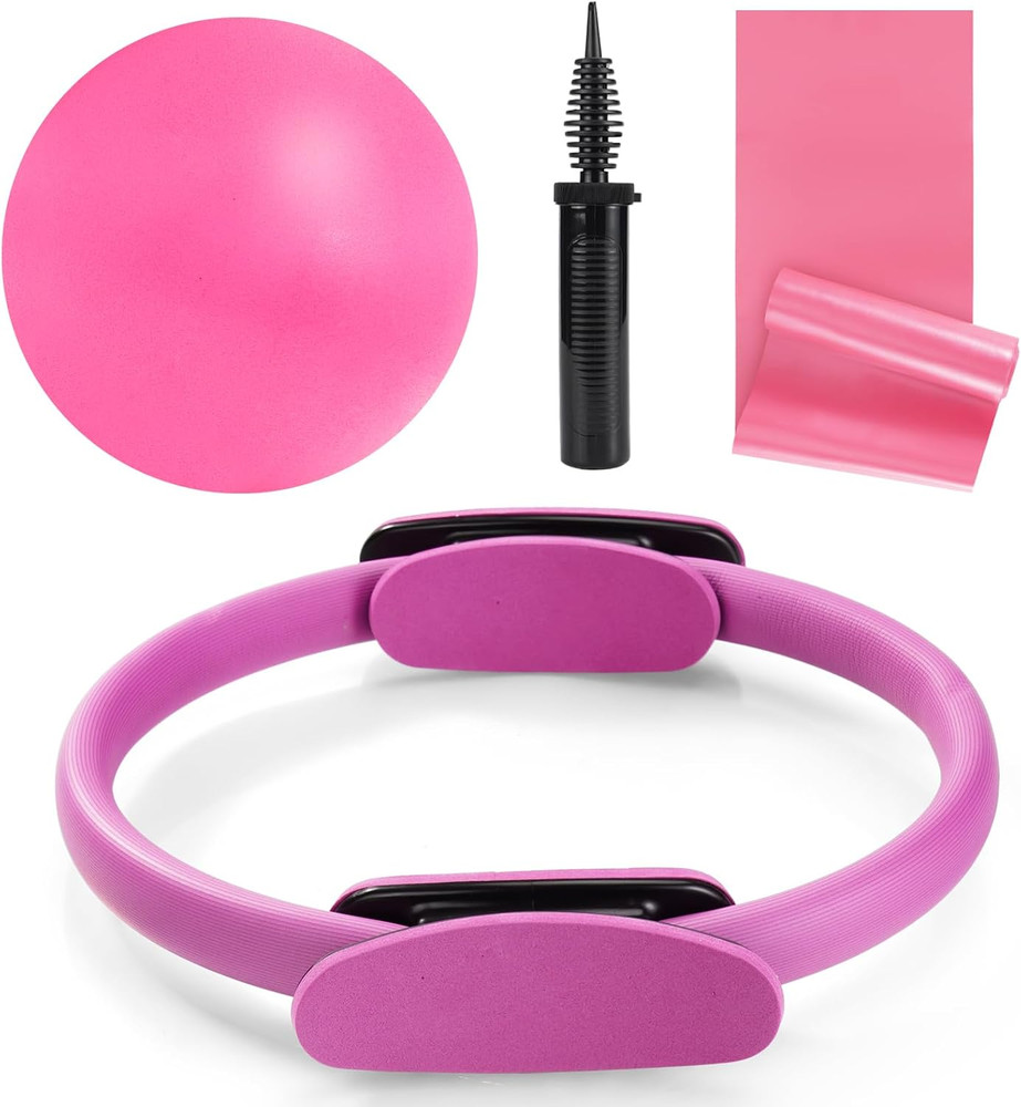 Pilates Ring, Pilates Ring Circle and Ball Set, 12 Inch Magic Circle