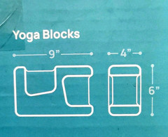 Pro Yoga Blocks 2 Pack for Wrist Comfort/Support Knee Pads Yoga Strap Blue