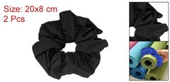 Yoga Mat Scrunchy, Yoga Mat Strap Band 2 Pcs & Cotton & Black